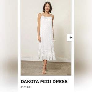 Line And Dot Dakota Midi Dress Lined Adjustable Straps Sz L